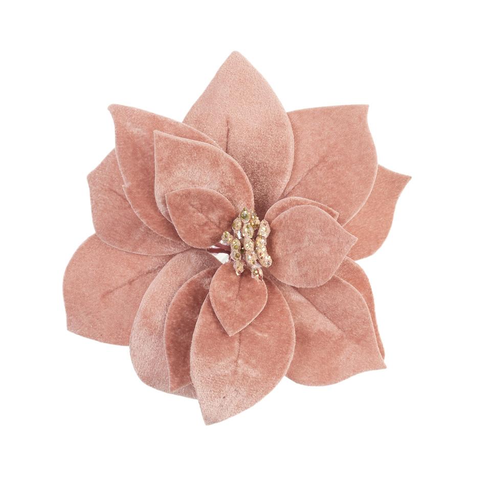Poinsecja główka welurowa 20 cm, 06 pink Y106-06