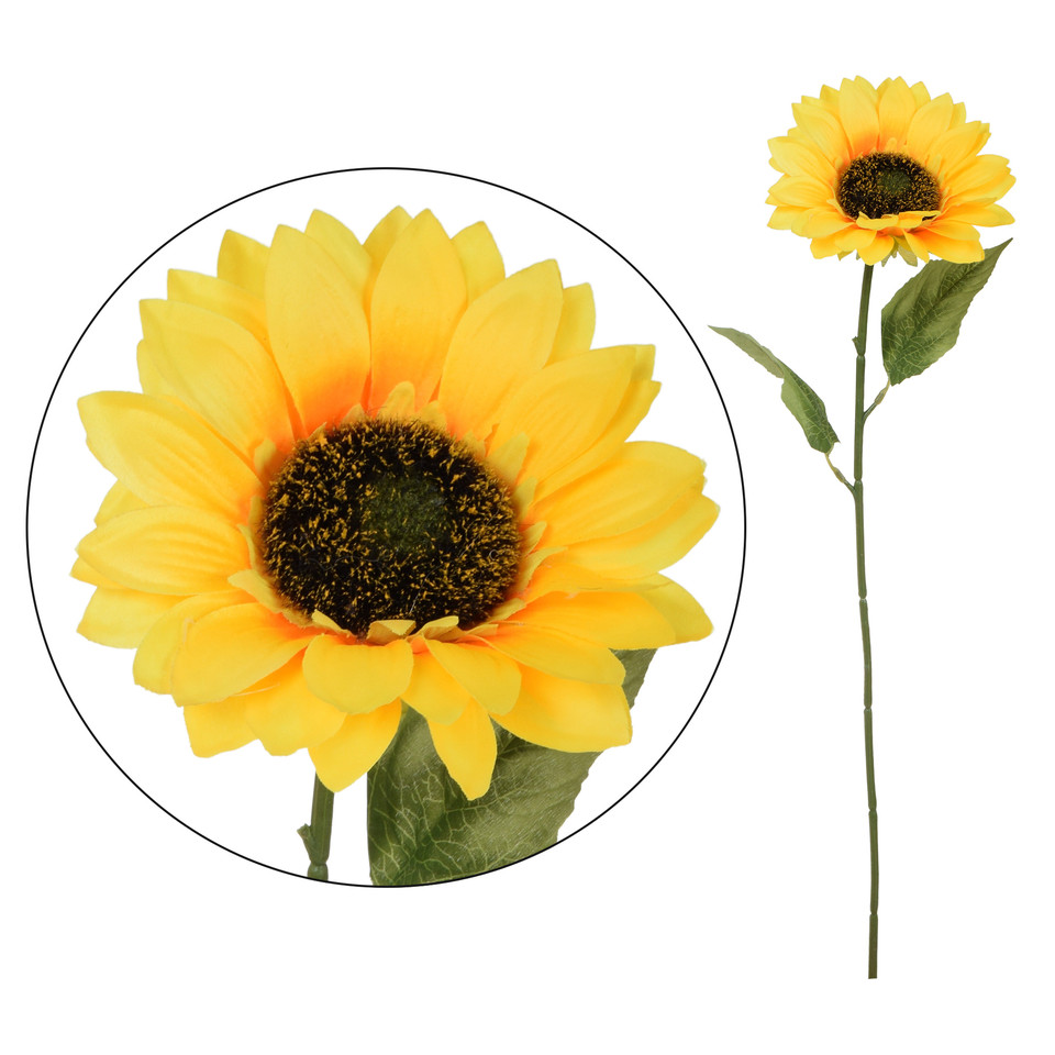 Słonecznik - gałązka 70 cm, yellow K356-00