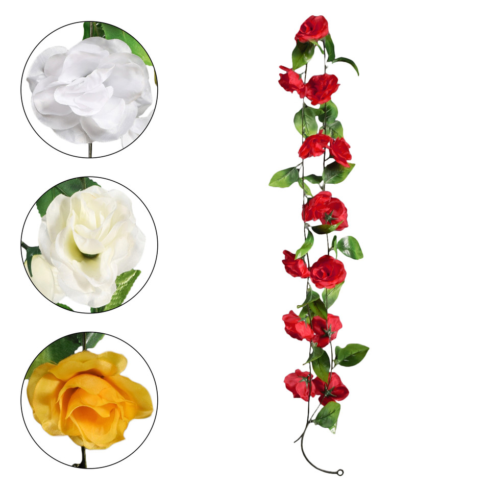 Róża - girlanda 206 cm, red B024-03