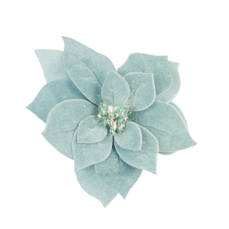 Poinsecja główka welurowa 20 cm, 05 blue Y106-05