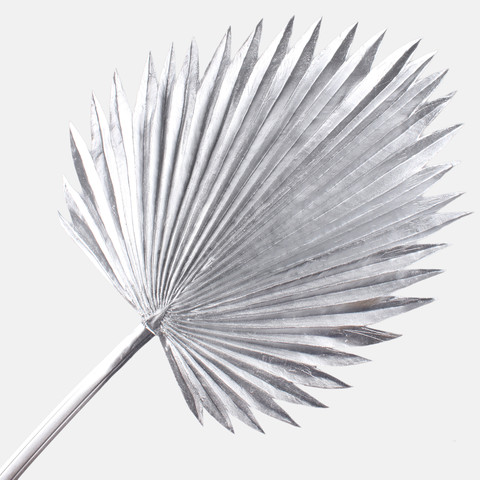Metallic palm leaf, Silver A866S-01
