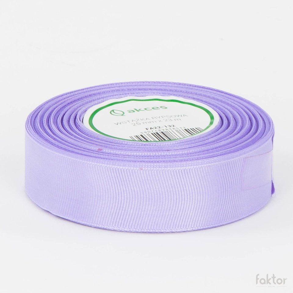 Wstążka rypsowa (25 mm x 25y), light violet FA22-132