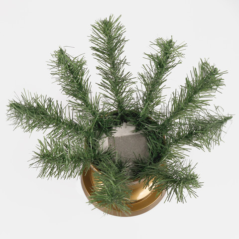 Flowerpot with cement filling, Gold J004-01