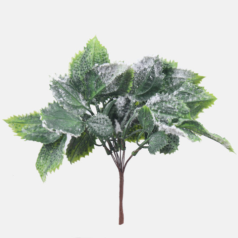 Snow-covered mint on the pick A831S