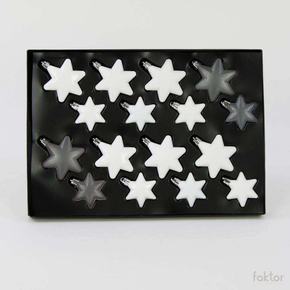 Baubles 16 pcs, White XK01-04
