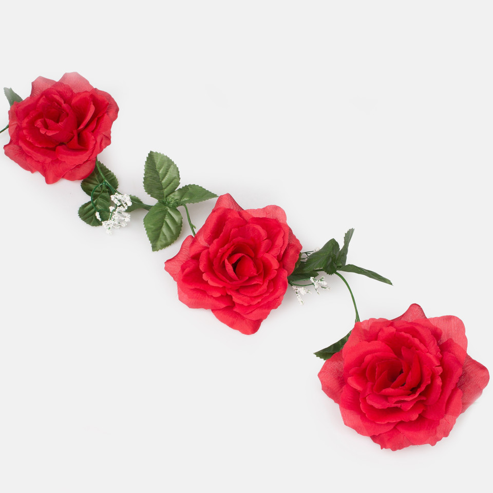 Róża - girlanda, Pure Red K033-06