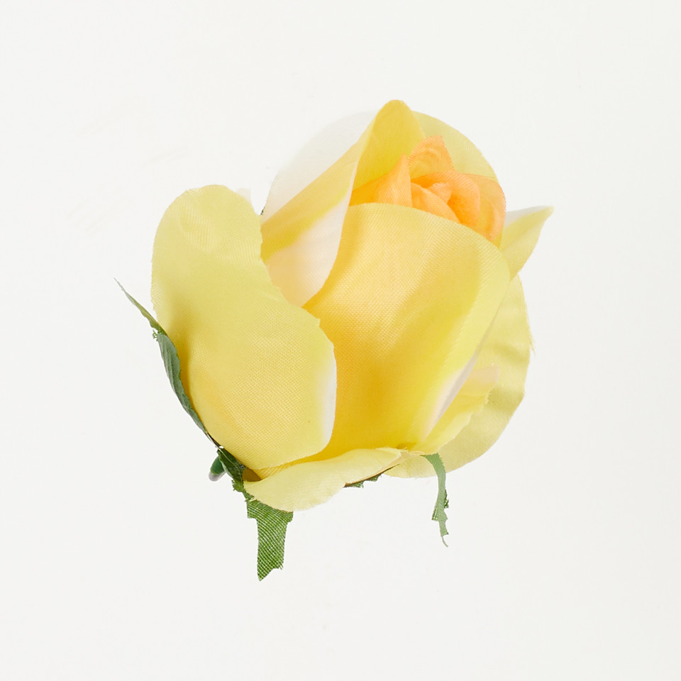 Róża – główka pąk satyna, yellow/coral B209-228