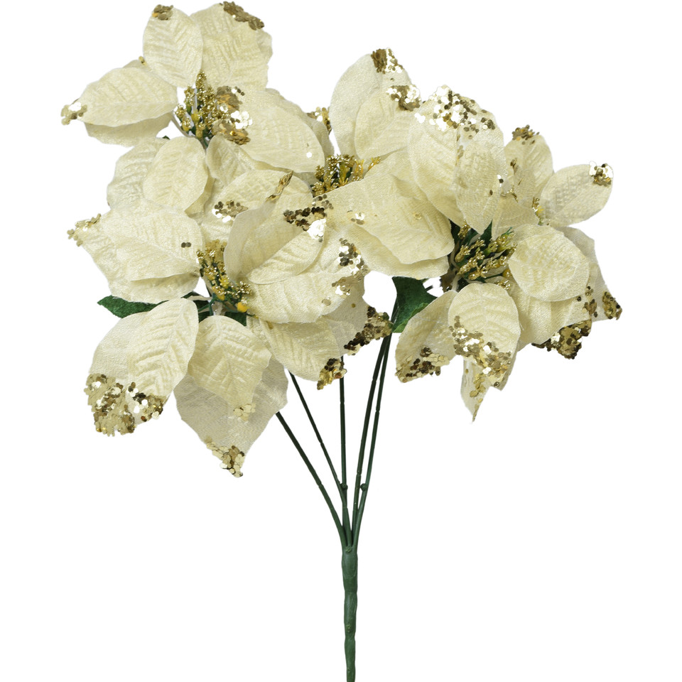 Poinsettia x 5, White X394-00