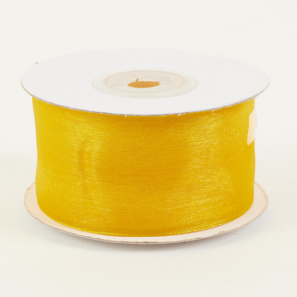 Wstążka organza (38 mm ), yellow FR25-119